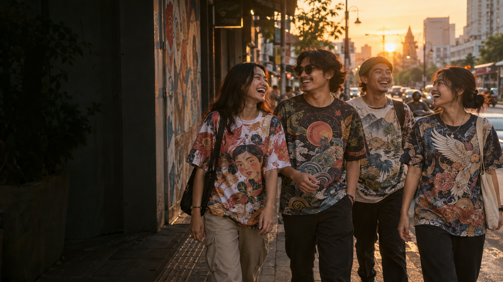 Komunitas memakai kaos full sablon custom